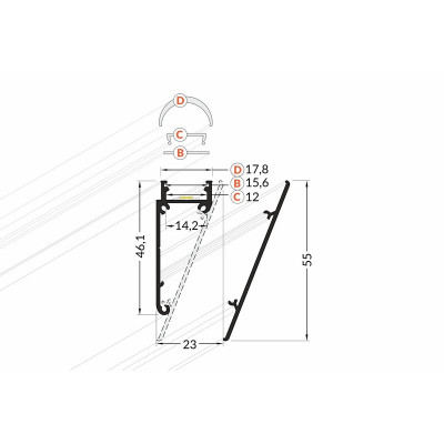 Lišta bílá KM7-B 2M