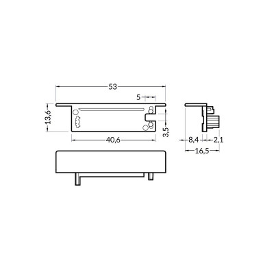 Koncovka bílá KM50K-B