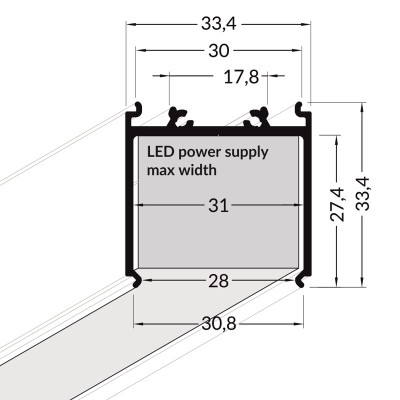 Lišta černá KM78-C 2M